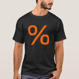 Camiseta Porcentaje (pequeño) - Naranja