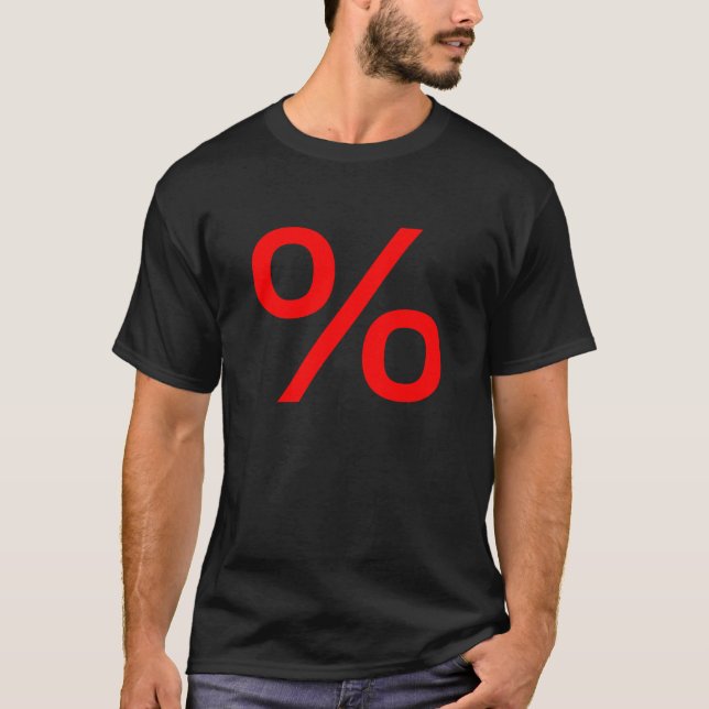 Camiseta Porcentaje (pequeño) - rojo (Anverso)