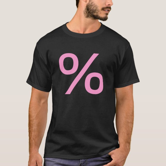 Camiseta Porcentaje (pequeño) - rosa (Anverso)