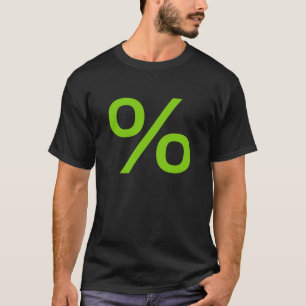 Camiseta Porcentaje (pequeño) - Verde marciano