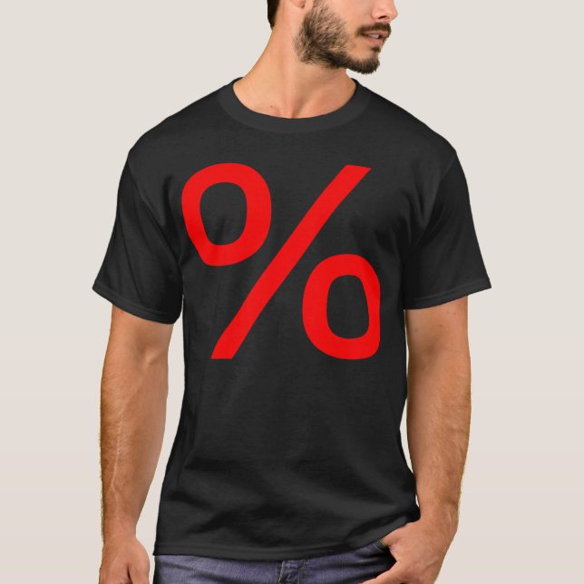 Camiseta Porcentaje - Rojo (Anverso)