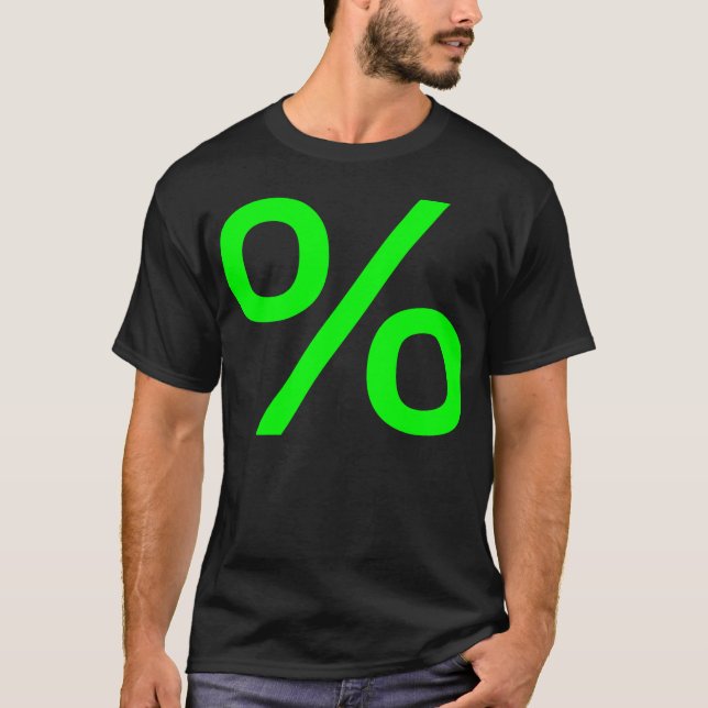 Camiseta Porcentaje - Verde (Anverso)