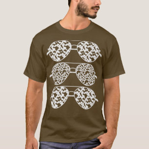 Camiseta Porción animal Imprimir Guay Gafas de sol Patrón d