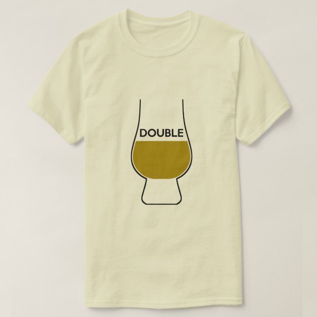 Camiseta Porción doble del whisky (Diseño del anverso)