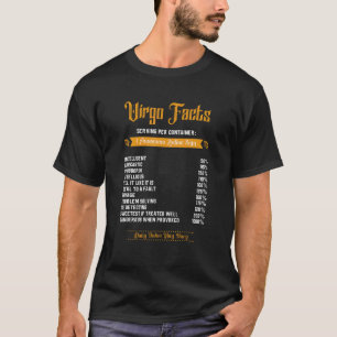 Camiseta Porciones de Virgo por contenedor Rótulos Zodiac D