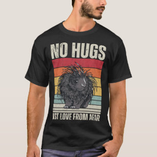 Camiseta Porcupina divertida, sin abrazos, puercoespín vint