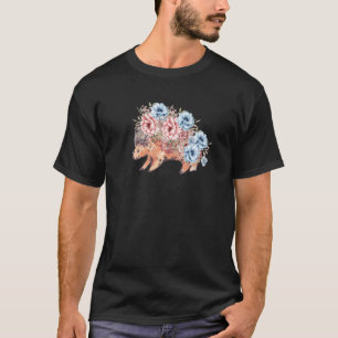 Camiseta Porcupine Con Flores Cuelgan Rodent Porcupine