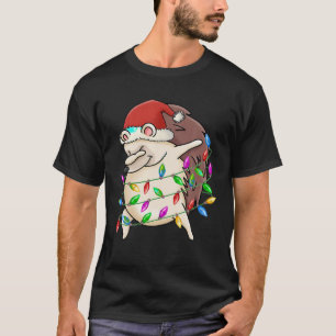 Camiseta Porcupine Dabbing Navidades enciende Navidad Santa
