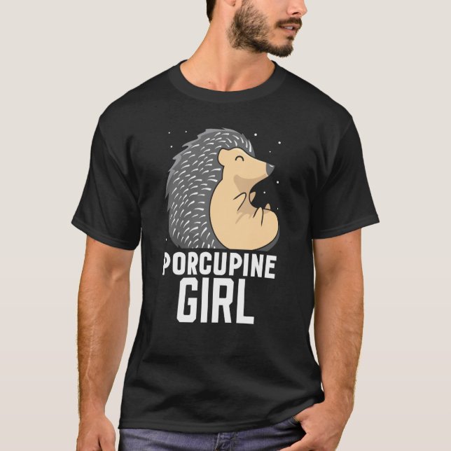 Camiseta Porcupine Girl Animal Cute Porcupines (Anverso)