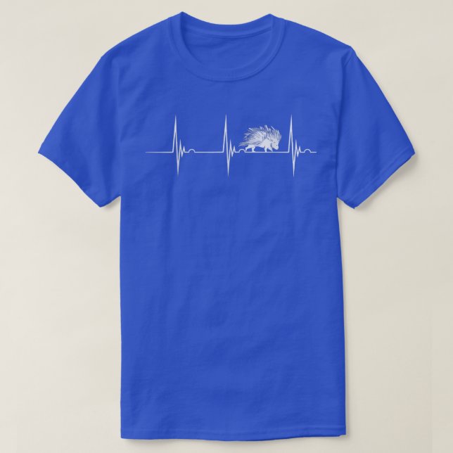 Camiseta Porcupine Heartbeat EKG Pulse Quill Pig Nature Ani (Diseño del anverso)
