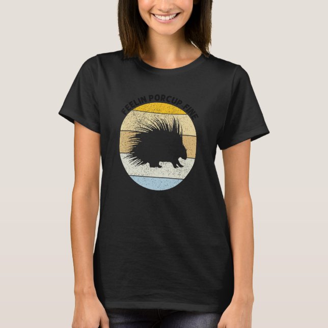Camiseta Porcupine Hugger Designs for Hedgehog Porcupine Fa (Anverso)