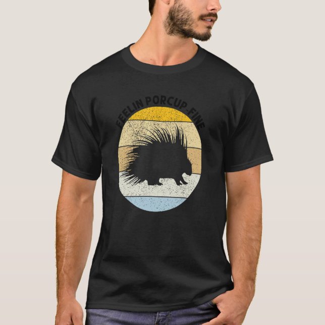 Camiseta Porcupine Hugger Designs for Hedgehog Porcupine Fa (Anverso)