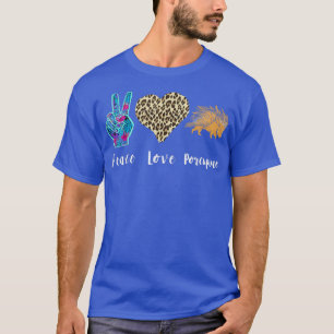 Camiseta Porcupine Leopard Love Pece Spine Rodent Quill Pig