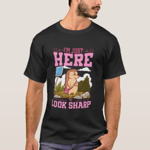 Camiseta Porcupine Lover, estoy aquí para ver la hierba agu