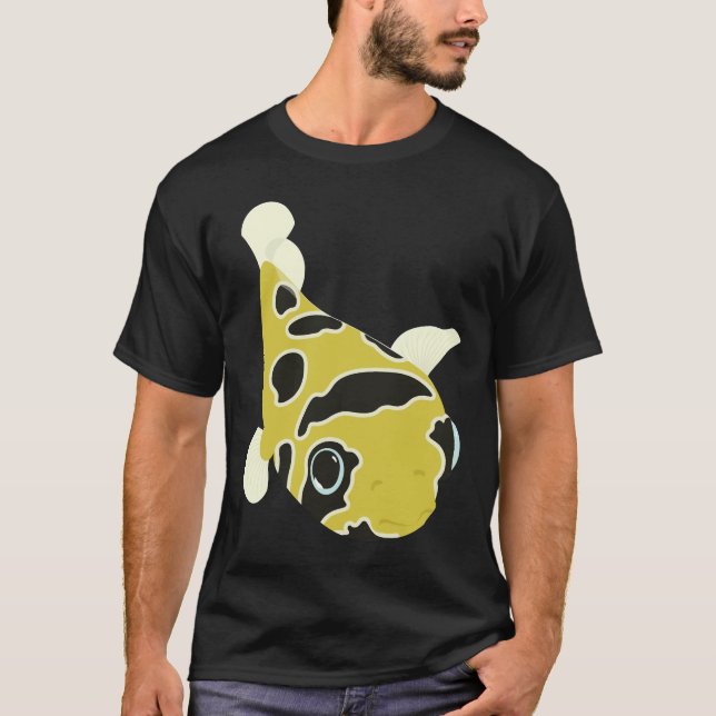 Camiseta Porcupine Pufferfish de Bloda Negra (Anverso)