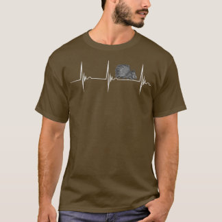 Camiseta Porcupine Rodent Heartbeat EKG Pulse Nature Animal
