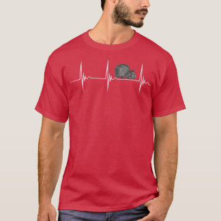 Camiseta Porcupine Rodent Heartbeat EKG Pulso Naturaleza An