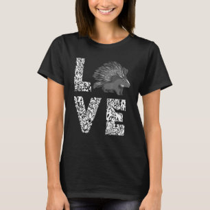 Camiseta Porcupine Rodent Leopardo Love Spine Animal Quill