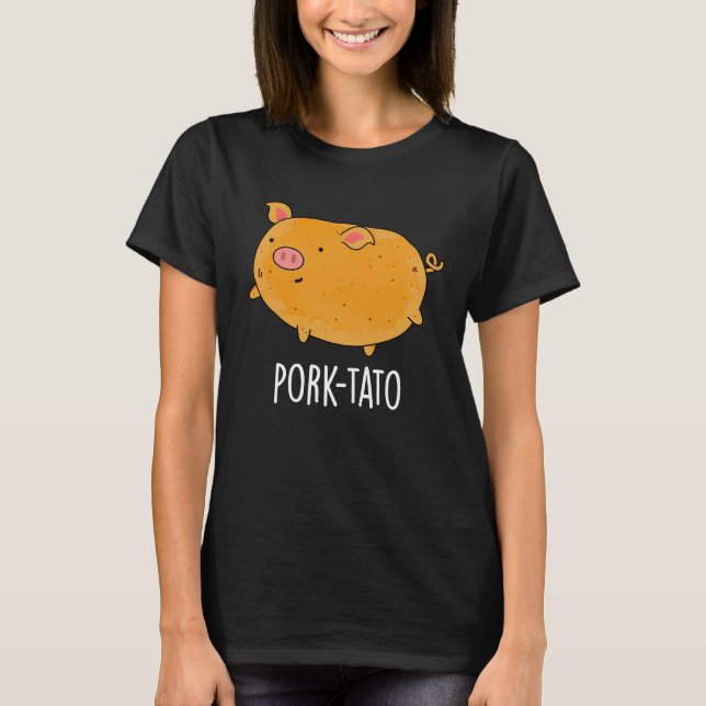 Camiseta Pork-tato Funny Potato Pun Dark BG (Anverso)