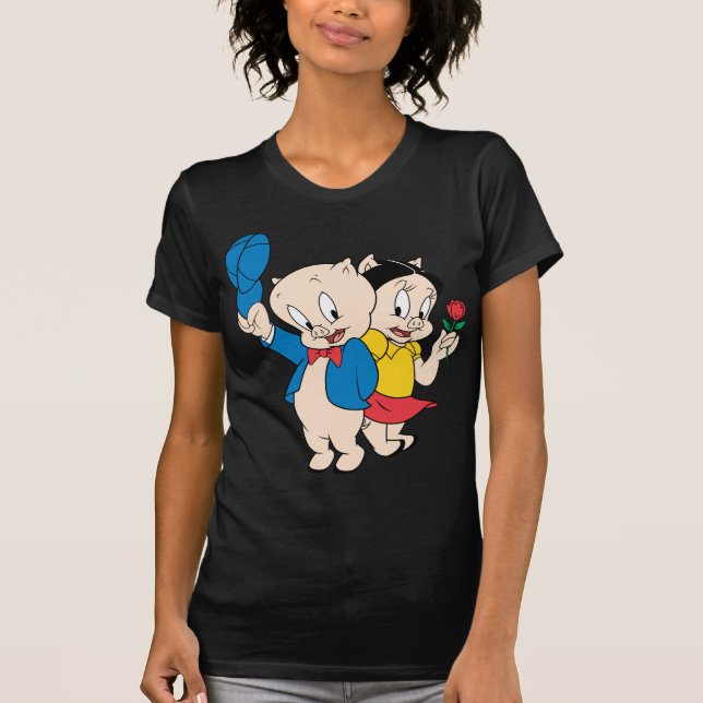 Camiseta Porky Pig y Petunia (Anverso)