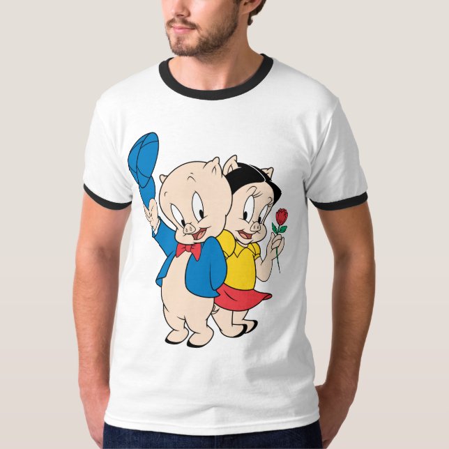Camiseta Porky Pig y Petunia (Anverso)