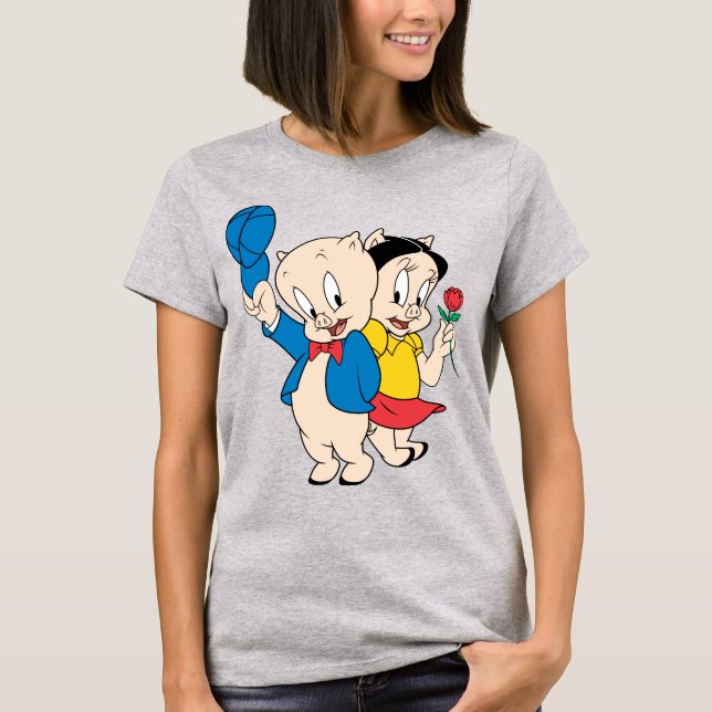Camiseta Porky Pig y Petunia (Anverso)