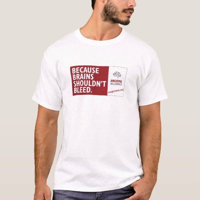 Camiseta Porque los cerebros no deben sangrar (Anverso)