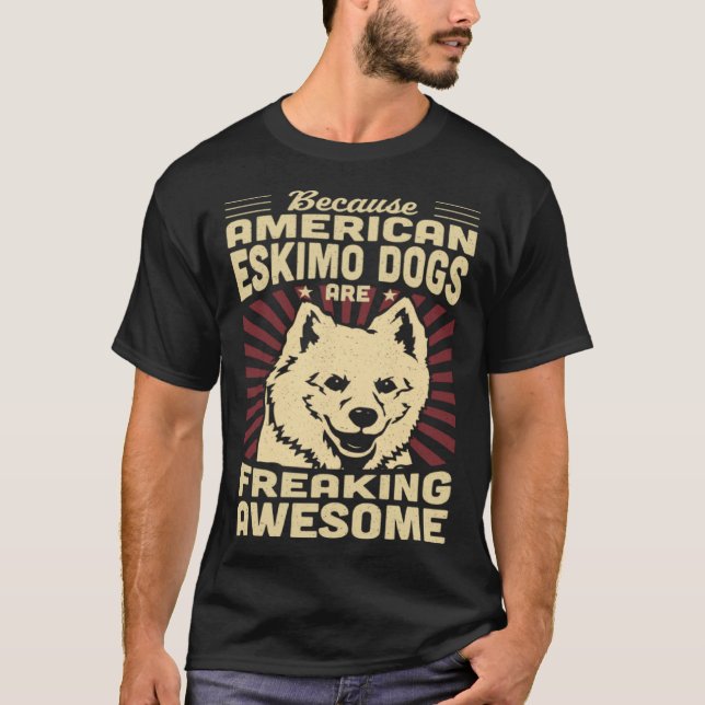 Camiseta Porque los perros esquimales americanos mini son i (Anverso)