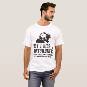 Camiseta Porqué monto una moto - sorbo divertido para