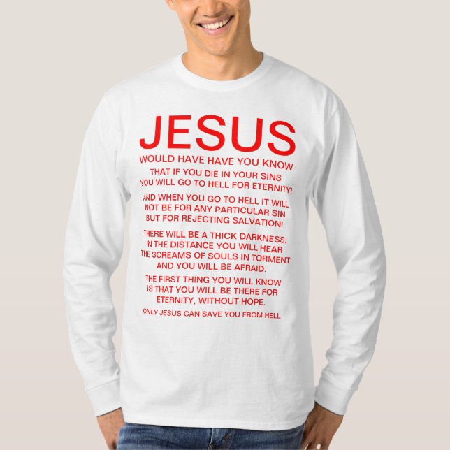 Camiseta Porqué murió Jesús (Anverso)