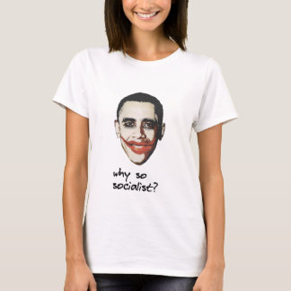 Camiseta Porqué negro tan socialista de la pegatina para el