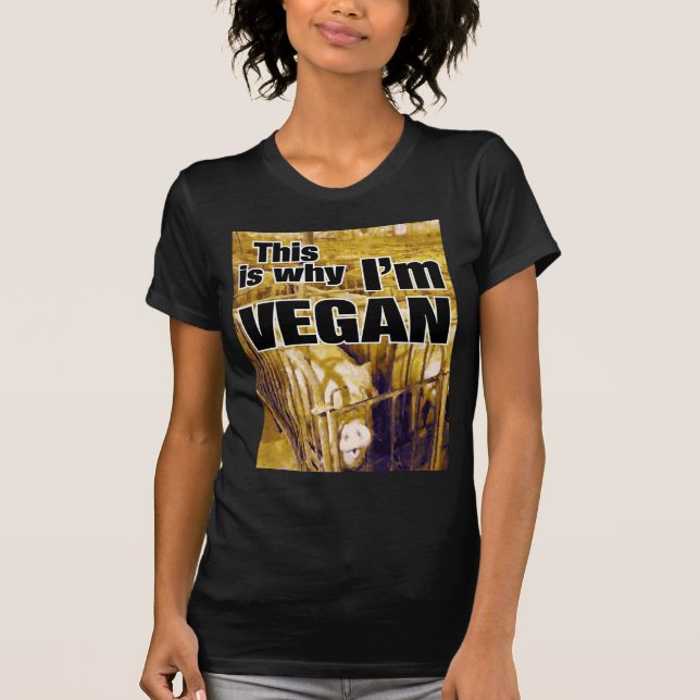 Camiseta Porqué vegano (mujeres) (Anverso)