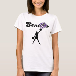 Camiseta Porrista Senior de Doble Cara Purpura y Blanco