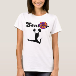 Camiseta Porrista Senior de Doble Cara Purpura y Naranja