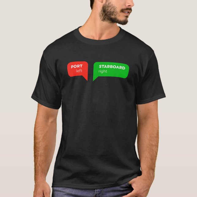 Camiseta Port Left Starboard Right Funny Bot Trip Crew (Anverso)