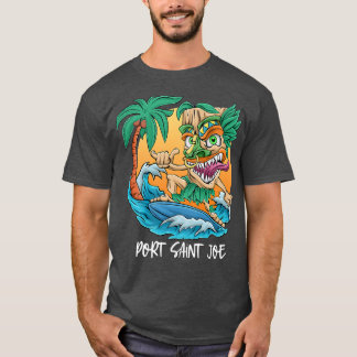 Camiseta Port Saint Joe Florida Palm Tree Surfing Beach Vac