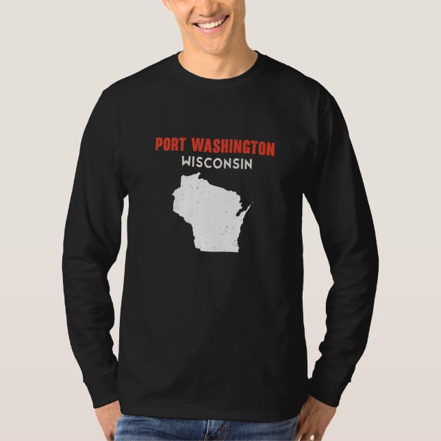 Camiseta Port Washington USA State America Travel Montanan  (Anverso)