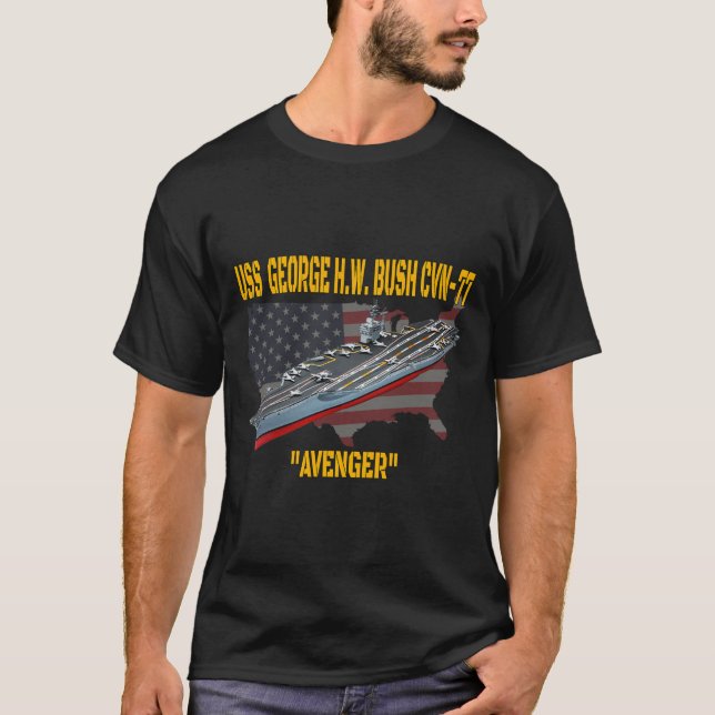 Camiseta Portaaviones USS George H.W. Bush CVN-77 Veter (Anverso)