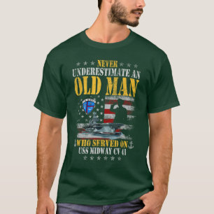 Camiseta Portaaviones USS Midway CV 41 Bandera Subestima