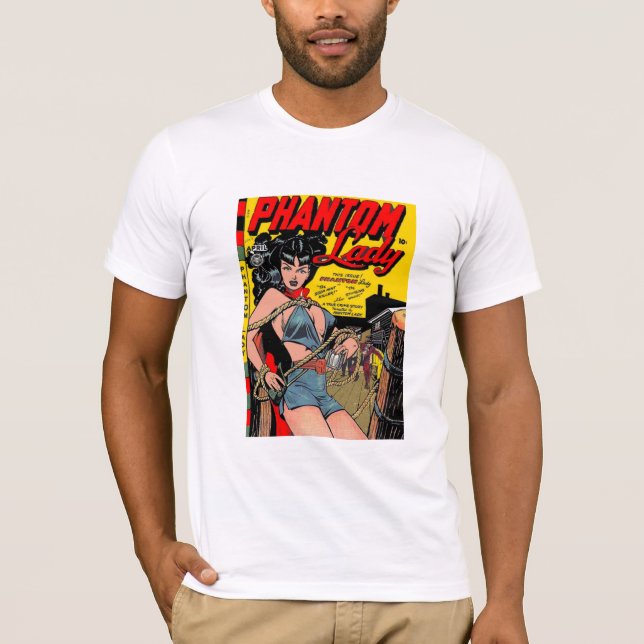 Camiseta Portada de Cómic Antiguo Dama Fantasma (Anverso)