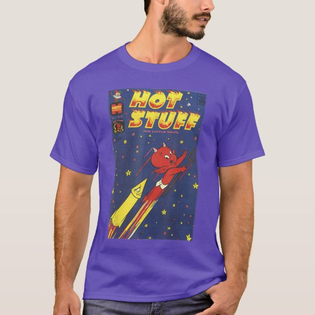 Camiseta Portada de cómic divertida de Hot Stuff Stary (Anverso)