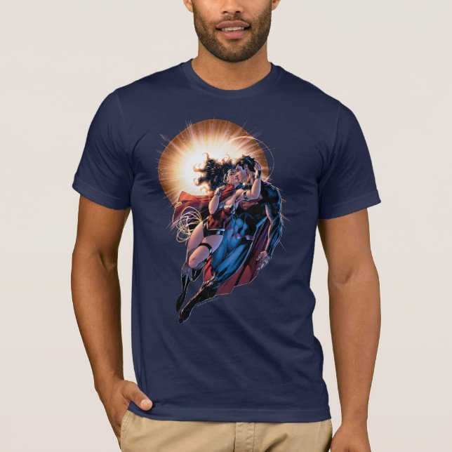 Camiseta Portada de historietas de la Liga de la Justicia # (Anverso)
