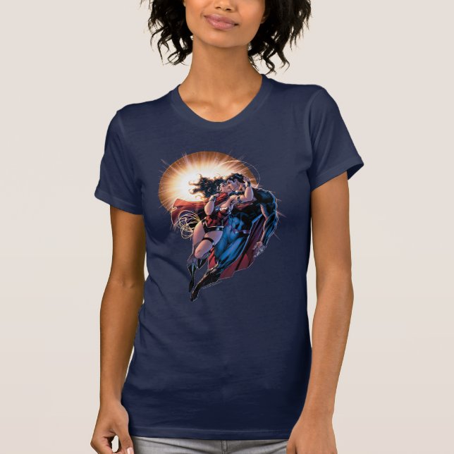 Camiseta Portada de historietas de la Liga de la Justicia # (Anverso)