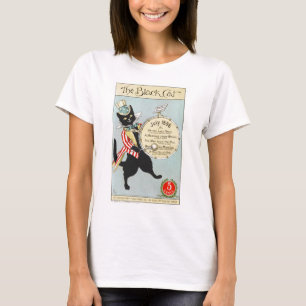 Camiseta Portada de la revista genuina de gato negro