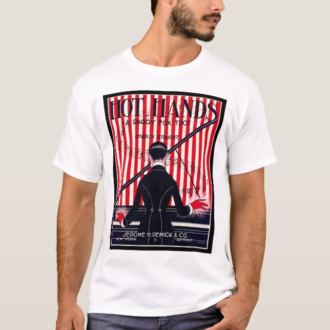 Camiseta Portada de música rag manos calientes (Anverso)