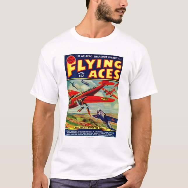 Camiseta Portada de revista 3 de los as de vuelo (Anverso)