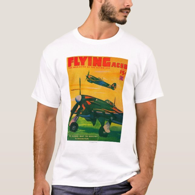 Camiseta Portada de revista 5 de los as de vuelo (Anverso)
