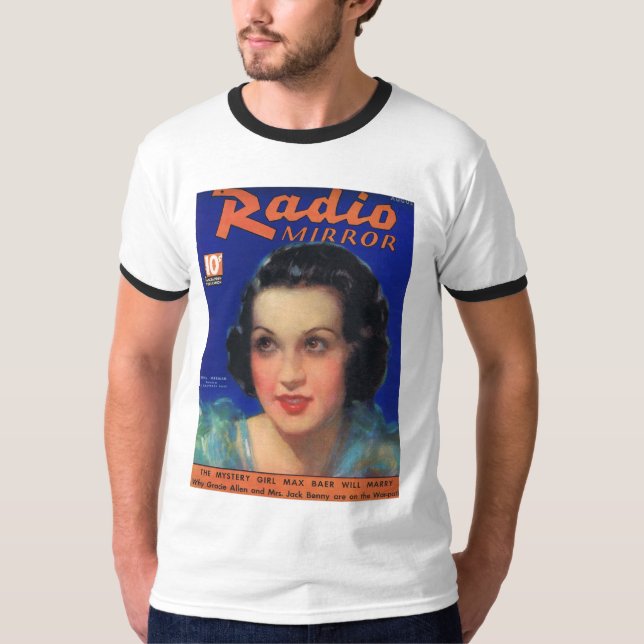 Camiseta Portada de revista DE RADIO 1935 del ESPEJO de (Anverso)