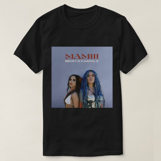 Camiseta portada del álbum MAMIII becky g karol g (Diseño del anverso)