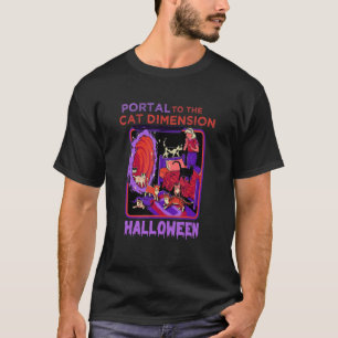 Camiseta portal a la dimensión cat Halloween